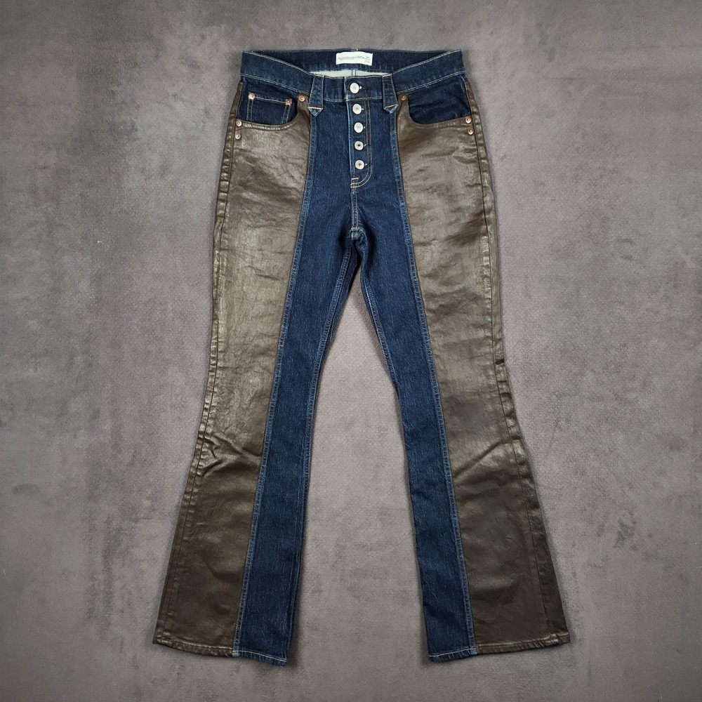 Abercrombie & Fitch x Kemosabe High Rise Bootcut Jeans Blue Bronze Metallic 28 R